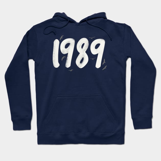 1989 Brush Stroke Hoodie by Fun Shirt Store